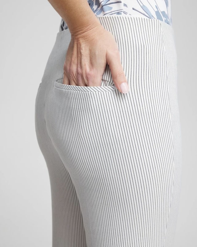 Juliet Stripe Straight Cropped Pants - image 4